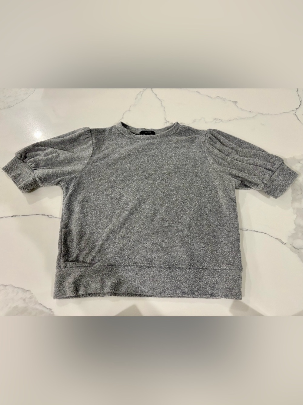 Womens Gray Crewneck Sweater - Soft Knit Pullover